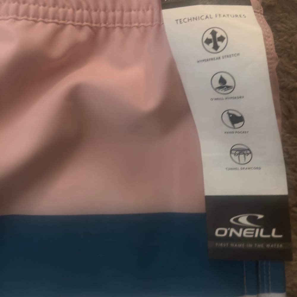 Men’s new O’Neill size XL draw string above the knee 17” swim shorts drawstring - Picture 2 of 6